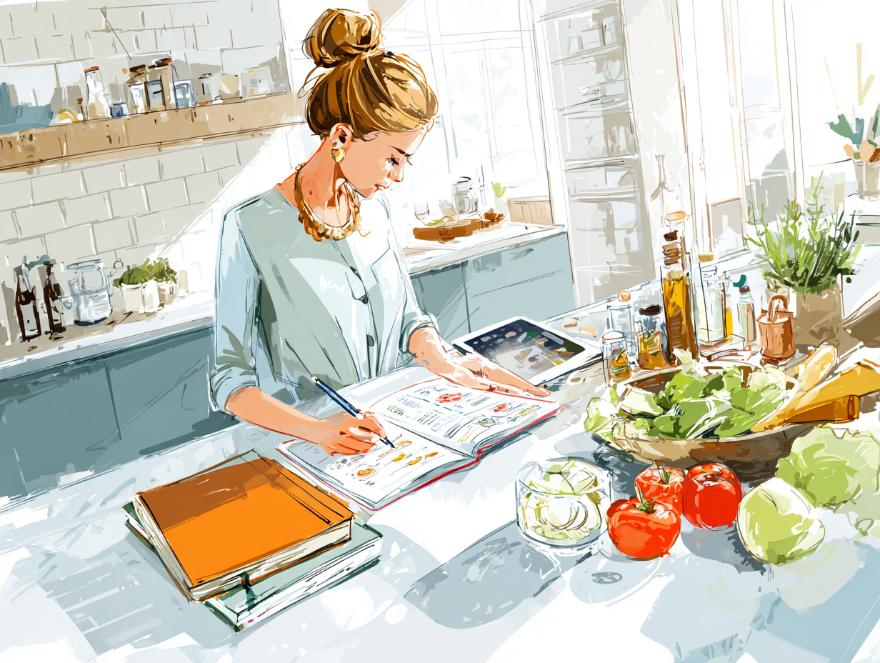 Процес планування збалансованого меню з різноманітними продуктами